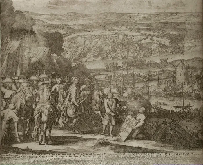 Framed Print : Siege of the Turkish Fortress Azov by Russian Forces in 1696, um 1700. Artist: Schoonebeek (Schoonebeck), Adriaan (1661-1705) Framed Print : Siege of the Turkish Fortress Azov by Russian Forces in 1696, um 1700. Artist: Schoonebeek (Schoonebeck), Adriaan (1661-1705)