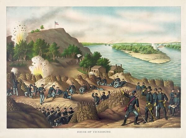 Siege of Vicksburg--Surrender, July 4, 1863, pub. 1888. Creator: American School (19th Century)