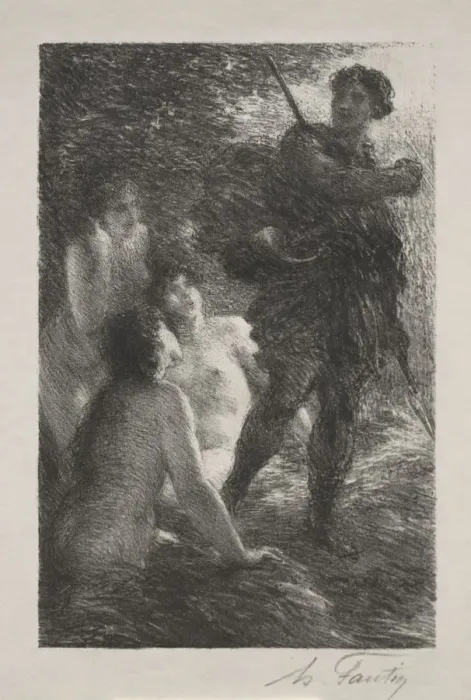 Framed Print : Siegfried and the Daughters of the Rhine. Creator: Henri Fantin-Latour (French, 1836-1904) Framed Print : Siegfried and the Daughters of the Rhine. Creator: Henri Fantin-Latour (French, 1836-1904)