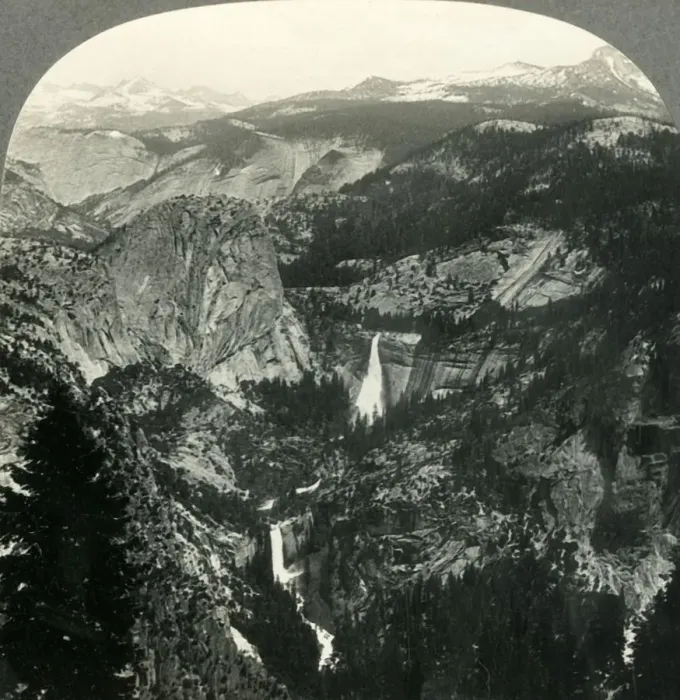 Framed Print : The Sierra from Glacier Rock, Yosemite Valley, Calif. c1930s. Creator: Unknown Framed Print : The Sierra from Glacier Rock, Yosemite Valley, Calif. c1930s. Creator: Unknown