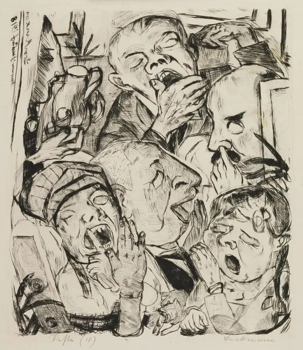 Framed Print : Siesta, 1918. Creator: Max Beckmann
