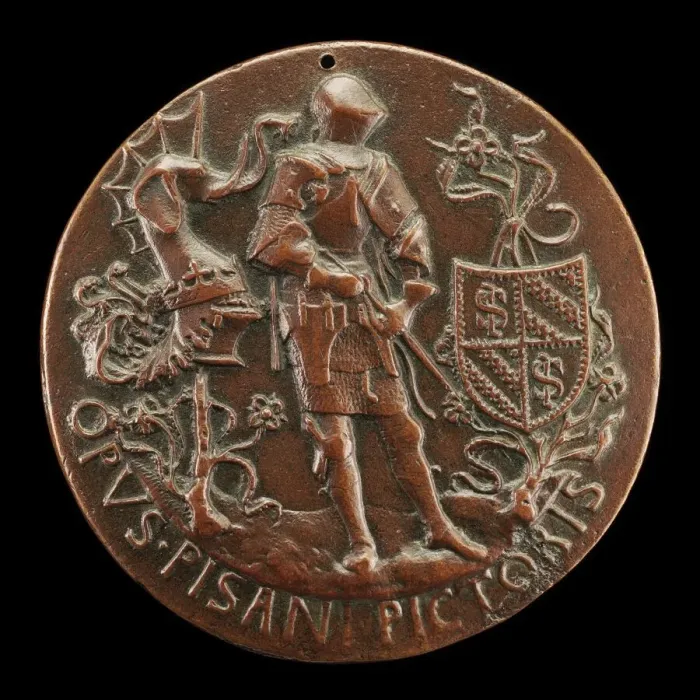 Framed Print : Sigismondo Armed and Holding a Sword [reverse], c. 1445. Creator: Pisanello