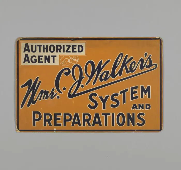 Framed Print : Sign for authorized agent of Mme. C. J. Walker s, ca. 1930. Creator: Unknown Framed Print : Sign for authorized agent of Mme. C. J. Walker s, ca. 1930. Creator: Unknown