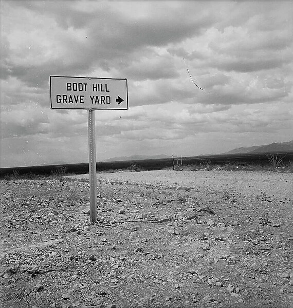 Sign near Tombstone, Arizona, 1937. Creator: Dorothea Lange