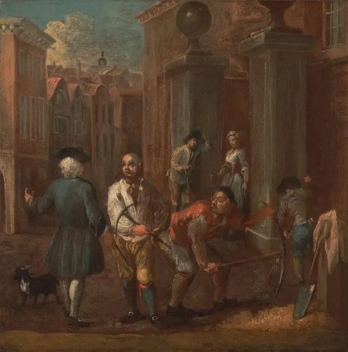 Framed Print : Sign for a paviour, ca. 1725. Creator: William Hogarth Framed Print : Sign for a paviour, ca. 1725. Creator: William Hogarth