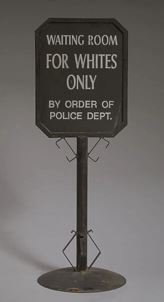 Sign from segregated railroad station, ca. 1930s. Creator: Unknown