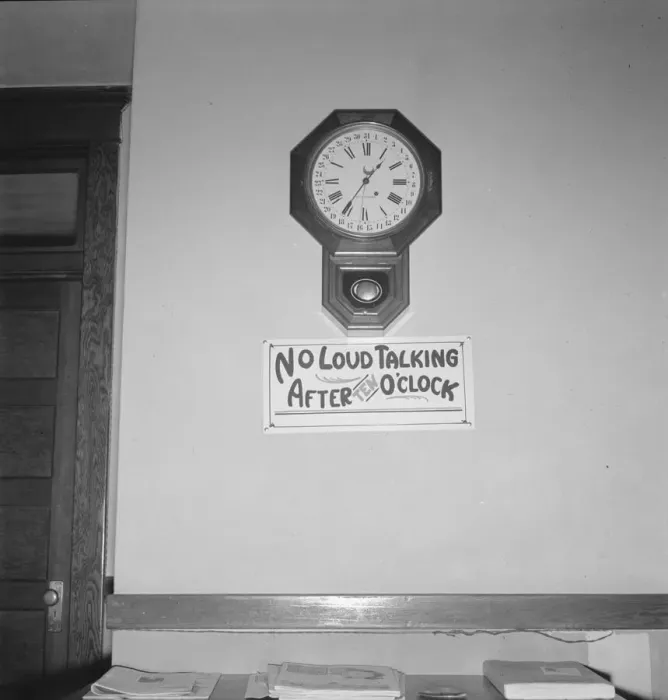 Framed Print : Sign in upstairs hall of small hotel, West Carlton, Oregon, 1939. Creator: Dorothea Lange Framed Print : Sign in upstairs hall of small hotel, West Carlton, Oregon, 1939. Creator: Dorothea Lange
