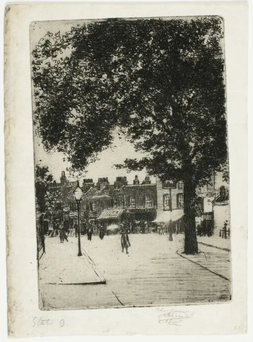 Framed Print : The Sign of White Horse, Parsons Green, 1906. Creator: Theodore Roussel Framed Print : The Sign of White Horse, Parsons Green, 1906. Creator: Theodore Roussel