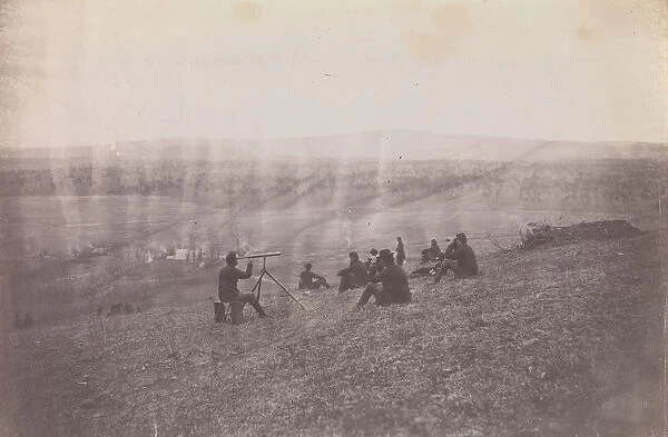 Signal Corps, Rappidan River  /  Signal Corps Reconnoitering at Fredericksburg, Virginia