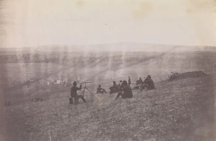Framed Print : Signal Corps, Rappidan River / Signal Corps Reconnoitering at Fredericksburg, Virginia Framed Print : Signal Corps, Rappidan River / Signal Corps Reconnoitering at Fredericksburg, Virginia