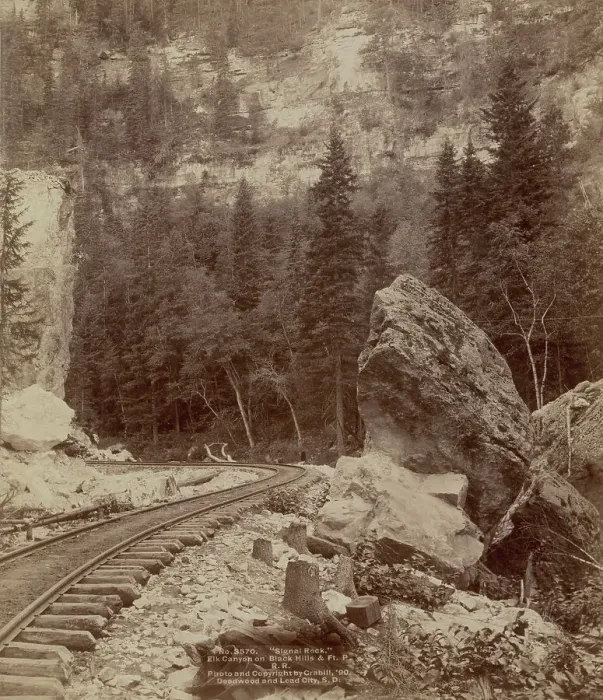 Framed Print : Signal Rock Elk Canyon on Black Hills & Ft P RR, 1890. Creator: John C. H. Grabill. Signal Rock Elk Canyon on Black Hills & Ft P RR, 1890. Creator: John C. H. Grabill Framed Print : Signal Rock Elk Canyon on Black Hills & Ft P RR, 1890. Creator: John C. H. Grabill. Signal Rock Elk Canyon on Black Hills & Ft P RR, 1890. Creator: John C. H. Grabill