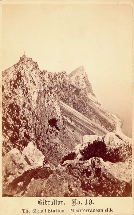 Framed Print : The Signal Station, Mediterranean Side, Gibraltar, 19th century. Creator: Anon Framed Print : The Signal Station, Mediterranean Side, Gibraltar, 19th century. Creator: Anon