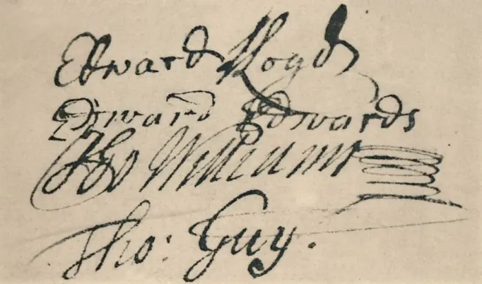 Framed Print : Signature of Edward Lloyd, 1692, (1928) Framed Print : Signature of Edward Lloyd, 1692, (1928)