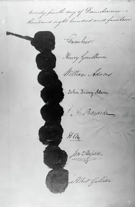 Framed Print : Signatures, Treaty of Ghent, December 24, 1814. Creator: Harris & Ewing. Signatures, Treaty of Ghent, December 24, 1814. Creator: Harris & Ewing Framed Print : Signatures, Treaty of Ghent, December 24, 1814. Creator: Harris & Ewing. Signatures, Treaty of Ghent, December 24, 1814. Creator: Harris & Ewing