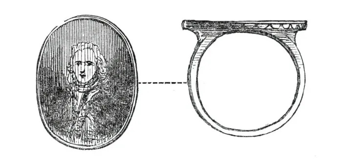 Framed Print : Signet-ring of the Pretender, 1845. Creator: Unknown Framed Print : Signet-ring of the Pretender, 1845. Creator: Unknown