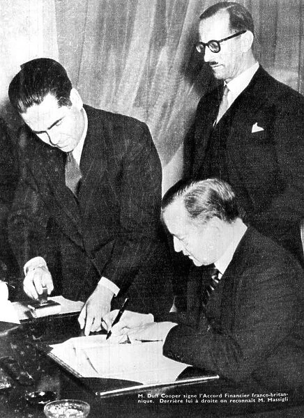Signing of financial accord between Britain and the Free French, Algiers, 8 February 1944
