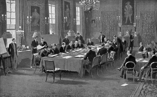 Signing the treaty of London, May 1913, (c1920)