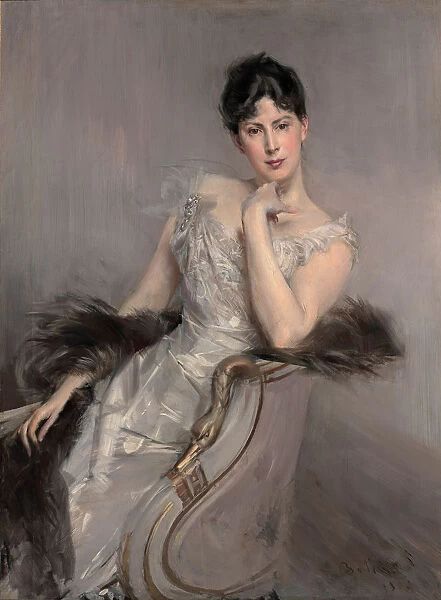 Signora in bianco (Lady in white), 1902. Creator: Boldini, Giovanni (1842-1931)