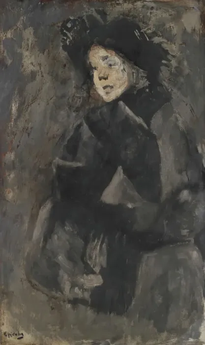 Framed Print : Sigrun, 1913. Creator: Christian Krohg Framed Print : Sigrun, 1913. Creator: Christian Krohg