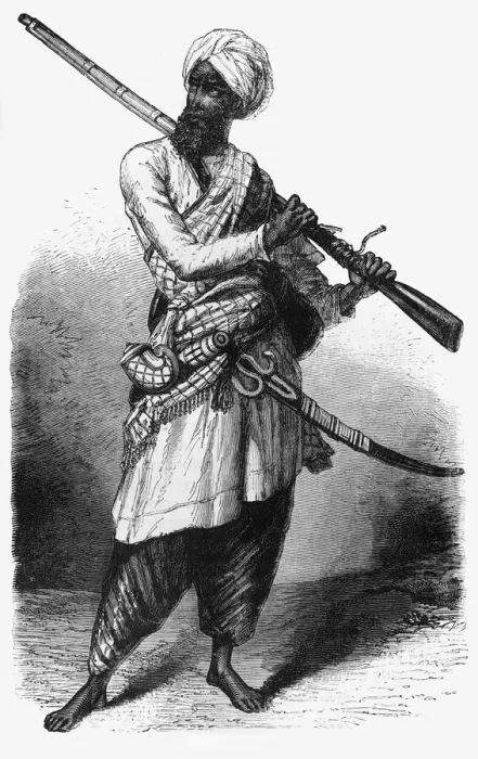Framed Print : A Sikh Soldier, c1891. Creator: James Grant Framed Print : A Sikh Soldier, c1891. Creator: James Grant