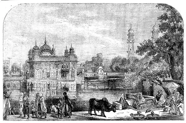 A Sikh Temple in Umritzir - from a drawing by W. Carpenter, Jun. 1858. Creator: Unknown