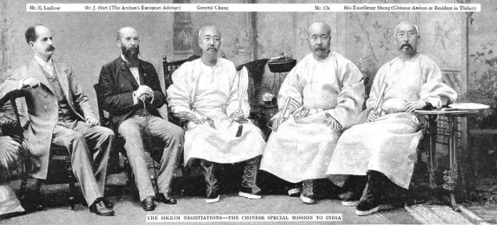 Framed Print : The Sikkim Negotiations--The Chinese Special Mission to India, 1890. Creator: Unknown Framed Print : The Sikkim Negotiations--The Chinese Special Mission to India, 1890. Creator: Unknown