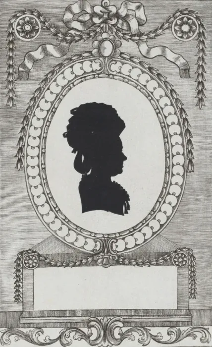Framed Print : Silhouette of Grafin Coreth, 1784-1834. Creator: Wilhelm Ackermann Framed Print : Silhouette of Grafin Coreth, 1784-1834. Creator: Wilhelm Ackermann
