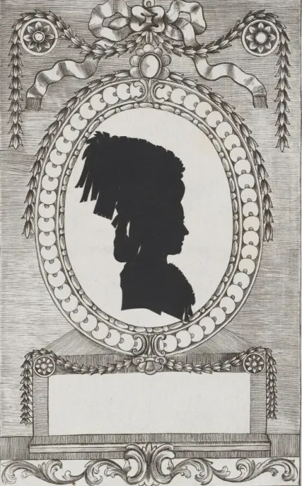 Framed Print : Silhouette of Grafin Ferrari, 1784-1834. Creator: Wilhelm Ackermann Framed Print : Silhouette of Grafin Ferrari, 1784-1834. Creator: Wilhelm Ackermann