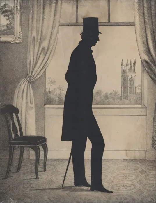Framed Print : Silhouette of Nathaniel Babson of Gloucester, Massachusetts, 1828-83