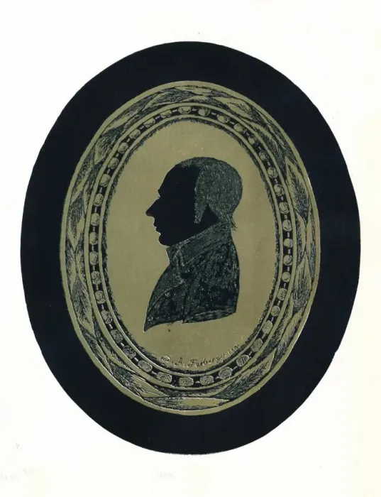 Framed Print : Silhouette Portrait of a Man, 18th century, (1911). Artist: Farberger Framed Print : Silhouette Portrait of a Man, 18th century, (1911). Artist: Farberger