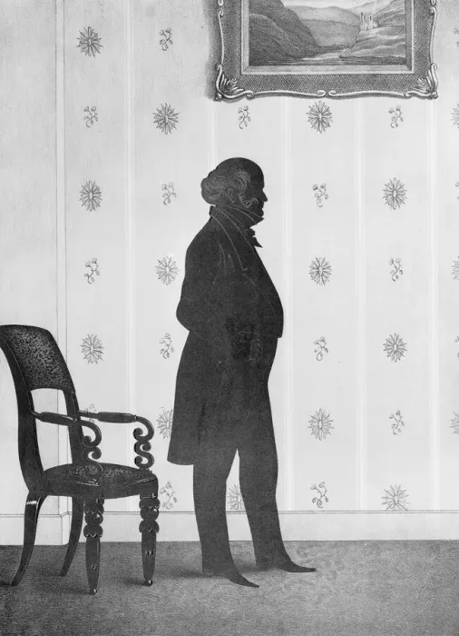 Framed Print : Silhouette Portrait of Martin Van Buren, 1844. Creators: William Henry Brown, E. B Framed Print : Silhouette Portrait of Martin Van Buren, 1844. Creators: William Henry Brown, E. B