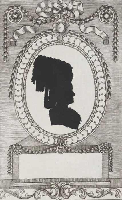 Framed Print : Silhouette of Trapp, Stiftsfraulein, 1784-1834. Creator: Wilhelm Ackermann Framed Print : Silhouette of Trapp, Stiftsfraulein, 1784-1834. Creator: Wilhelm Ackermann