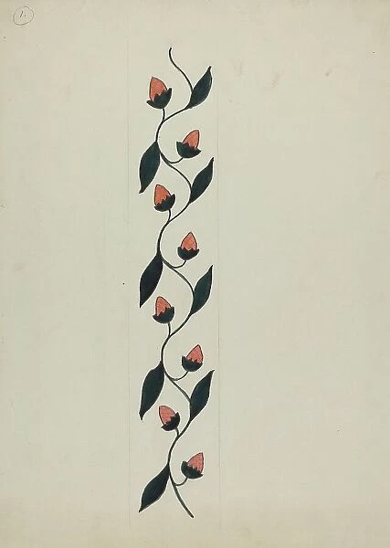 Silk Applique Quilt, c. 1936. Creator: Mildred Prince