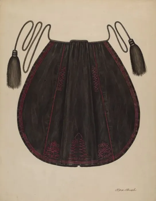 Framed Print : Silk Apron, c. 1938. Creator: Rex F Bush Framed Print : Silk Apron, c. 1938. Creator: Rex F Bush