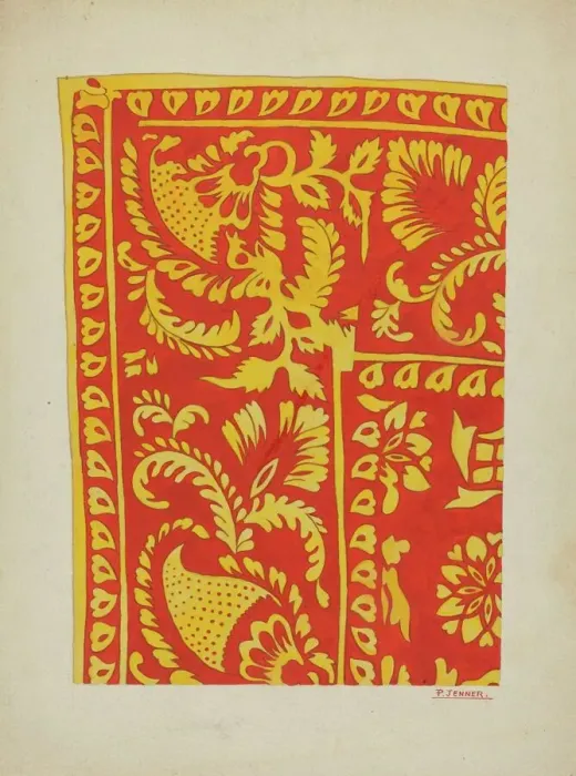 Framed Print : Silk Kerchief, c. 1937. Creator: Percival Jenner Framed Print : Silk Kerchief, c. 1937. Creator: Percival Jenner