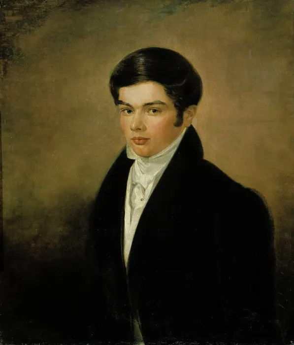 Framed Print : The Silk Manufacturer Carl Edvin Lundgren, 1828. Creator: Gustaf Wilhelm Finnberg Framed Print : The Silk Manufacturer Carl Edvin Lundgren, 1828. Creator: Gustaf Wilhelm Finnberg