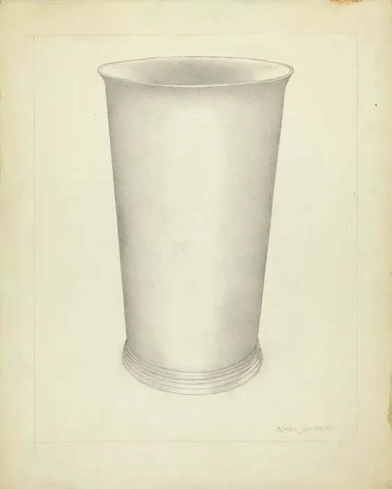 Framed Print : Silver Beaker, 1935 / 1942. Creator: Karl Joubert Framed Print : Silver Beaker, 1935 / 1942. Creator: Karl Joubert