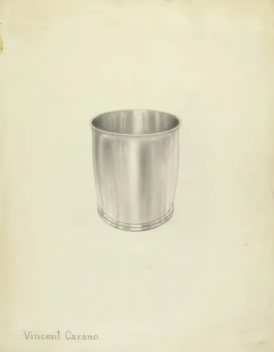 Framed Print : Silver Beaker, 1935 / 1942. Creator: Vincent Carano Framed Print : Silver Beaker, 1935 / 1942. Creator: Vincent Carano