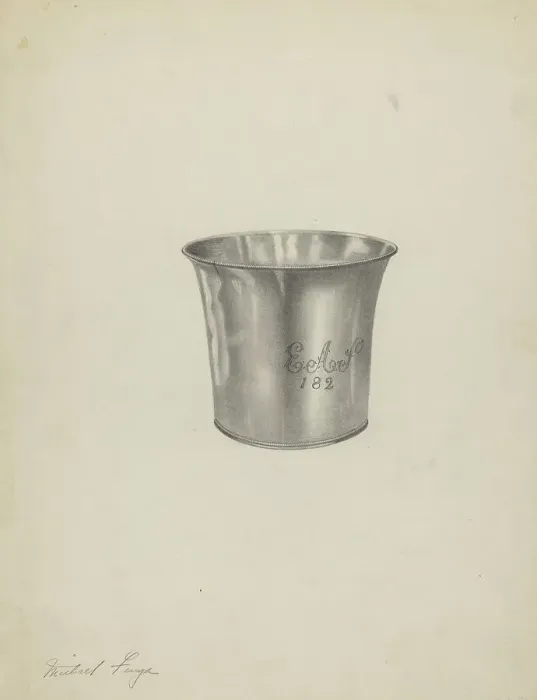 Framed Print : Silver Beaker, c. 1938. Creator: Michael Fenga Framed Print : Silver Beaker, c. 1938. Creator: Michael Fenga
