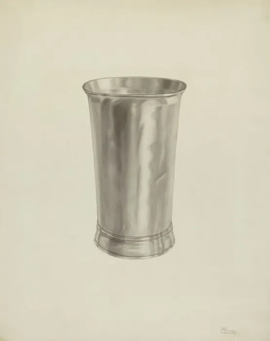 Framed Print : Silver Beaker, c. 1938. Creator: Palmyra Pimentel Framed Print : Silver Beaker, c. 1938. Creator: Palmyra Pimentel