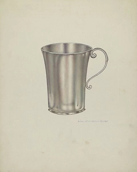 Silver Beaker with Handles, c. 1939. Creator: Rose Campbell-Gerke