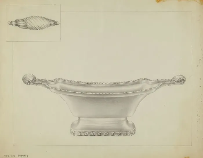 Framed Print : Silver Bowl, 1935 / 1942. Creator: Hester Duany Framed Print : Silver Bowl, 1935 / 1942. Creator: Hester Duany
