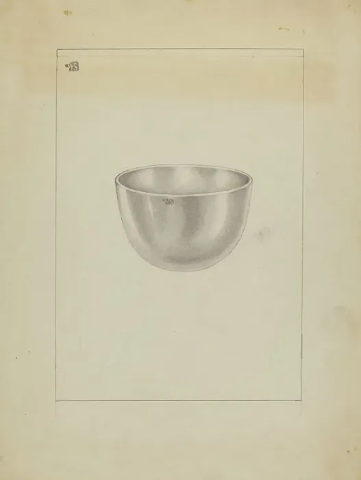 Framed Print : Silver Bowl, 1935 / 1942. Creator: Michael Fenga Framed Print : Silver Bowl, 1935 / 1942. Creator: Michael Fenga