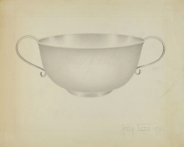 Silver Bowl, 1936. Creator: Amelia Tuccio