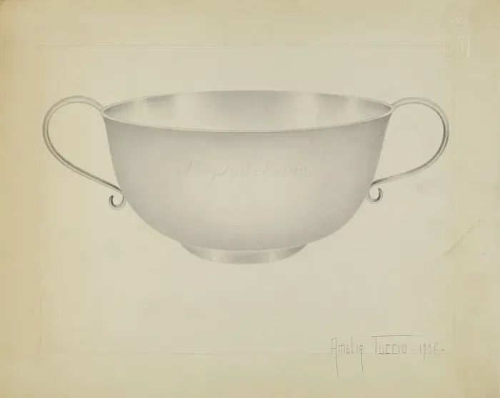 Framed Print : Silver Bowl, 1936. Creator: Amelia Tuccio Framed Print : Silver Bowl, 1936. Creator: Amelia Tuccio