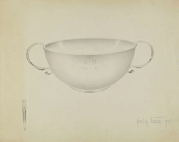 Silver Bowl, 1936. Creator: Amelia Tuccio