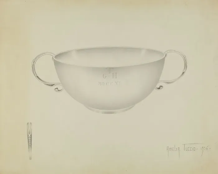 Framed Print : Silver Bowl, 1936. Creator: Amelia Tuccio Framed Print : Silver Bowl, 1936. Creator: Amelia Tuccio