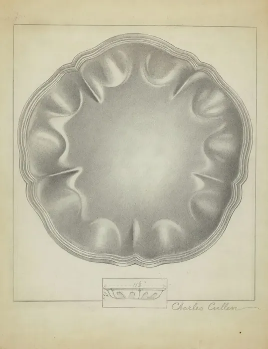 Framed Print : Silver Bowl, 1936. Creator: Charles Cullen Framed Print : Silver Bowl, 1936. Creator: Charles Cullen