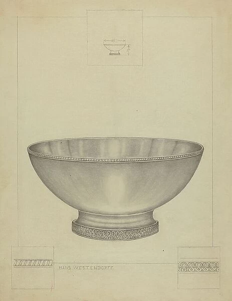 Silver Bowl, c. 1936. Creator: Hans Westendorff