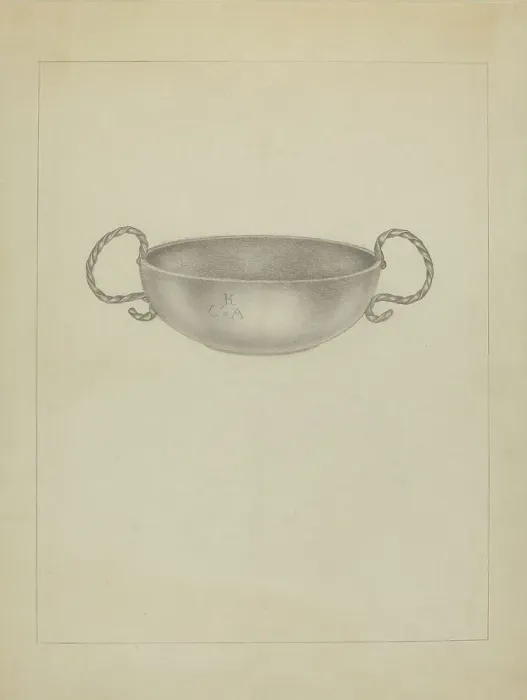 Framed Print : Silver Bowl, c. 1936. Creator: Isidore Steinberg Framed Print : Silver Bowl, c. 1936. Creator: Isidore Steinberg